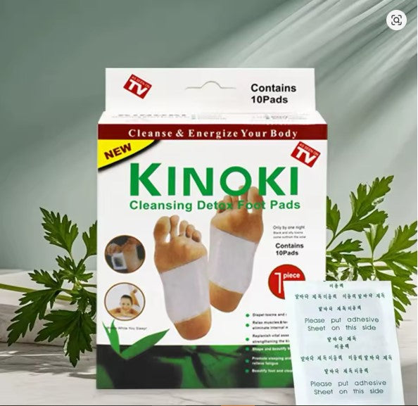 Kinoki Herbal Foot Wellness Patches | Refresh Tired Feet While You Sleep | 10 Pads