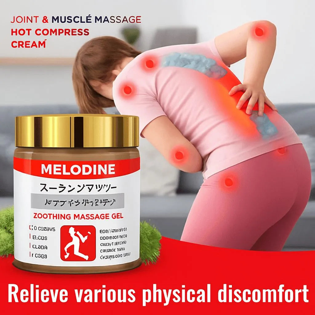 Melodine Japanese Soothing Massage Gel – Muscle & Joint Pain Relief, Deep Muscle Repair Balm